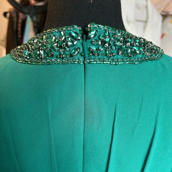 NWT MAC Duggal green maxi dress - Picture 7 of 8